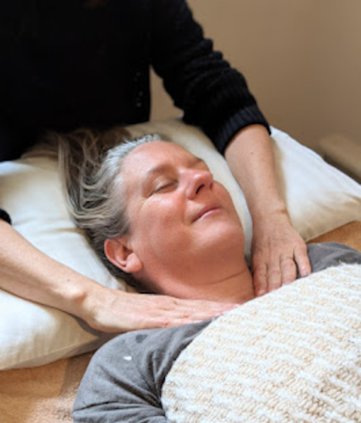 Cranial massage relax shoulders