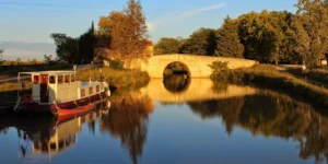 Canal reflection during sunset